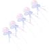 Qyebavge 5pcs Cupcake Toppers Glittering Cute Ribbon Bow Design Cake Decoration for Birthday Wedding Party - Buy Online on GoSupps.com