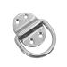 Folding eye eye plate with folding D-ring stainless steel V4A deck plate lashing eye bracket deck eye eye plate
