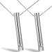 Phcozy 2 piece of stress relief mindful breathing necklace necklace for fear relief mindful necklace stainless steel portable necklace for women men