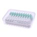 160 pieces double-ended interdental brushes soft silicone toothstick tooth-powdered interent brushing teeth stick-dental stick for cleaning the interdental spaces (green)