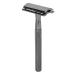 Wet razor men double blades manual trimmer with stand shave without irritation waterproof construction made of metal great gift for men and women tight and clean black