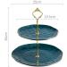 SHAOHUASC European Ceramic Double-Layer Skewer Plate Dessert Plate Cake Plate Flat Plate Jewelry Display Stand - Buy Online on GoSupps.com