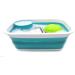 SAMMART 9.2L Collapsible Tub - Portable Outdoor Picnic Basket/Crater - Foldable Shopping Bag - Space Saving Storage Container (Bright Blue) - Buy Online on GoSupps.com
