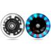 Kutrick Light Up 80mm Inline Skate Wheels and Kick Scooter 80mm Rear Wheels Replacement Pair - 80mm Led Flashing Wheels Replacement for Inline Skate and Kick Scooter BLACK/2pcs with Light 80mm