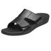 KAIDER Women's Arch Support Slides Orthotic Adjustable Sandal Adjustable Slippers for Flat Feet Heel Pain 10 Black01
