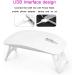 BAQI Mini UV LED Nail Lamp 6W USB Portable Nail Dryer for Gel Polish - White - Buy Online on GoSupps.com