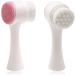 2 in 1 Face Brush for Cleansing and Exfoliating Facial Cleaner Brush Fashion Soft Double Sides Facial Deep Cleansing Brush Face Skin Care Clean Brush (Pink)