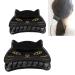 Yusier 2 PCS Cute Cat Claw Hair Claw Clip Two Sizes That Stay in Place Hair Clips Hair Clips fo Women Girl (Black Cat)