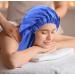 Ladaypoa Long Satin Hair Hood - 2 Pieces Women's Extra Large Silky Sleeping Cap - Black & Blue | Ideal for Hair Protection & Overnight Comfort - Buy Online on GoSupps.com