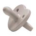 Milk Snob Calm  n Cuddle Silicone Pacifier 6-18 Months Infant  Paci Teether and Soother  BPA Free Binkies  Baby Girl and Boy  Baby Registry Shower Gifts  New Mom Essentials  Stage 2  Gray  Linen