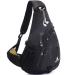 JSding breast pocket men women waterproof large capacity 35.6 cm (14 inches) laptop shoulder bag triangular bag backpack for sports and leisure hiking black