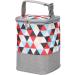 DZOZO Insulated Breast Milk and Baby Bottle Cooler Bag - White Background with Triangular Design - Buy Online on GoSupps.com