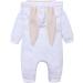 Kids Tales Newborn Baby Winter Rabbit Ear Hooded Romper - 0-3 Months (White) - Buy Online on GoSupps.com