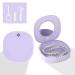 Retainer Case with Vent Holes, and Mirror, Cute Slim Aligner Case Night Mouthguard Case, with Retainer Removal Tool, Chewie & Brush, for Women & Men, Purple