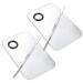 Aliobc make-up mixing pallet stainless steel metal foundation palette with spatula artist tool for mixing primer nail art (15 x 9.9 cm) 2 pieces 2 PCs Big Square