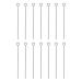 200pcs Adabele 304 Grade Surgical Stainless Steel Hypoallergenic 30mm Eye Pins (Wire 0.7mm/21 Gauge/0.028 inch) for Jewelry Beading Craft Making SJF66-30 200 Eye pins - 30mm (1.18 inch)