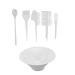 DOITOOL Set Hair Dye Combs Hair Color Brush Highlight Kit Hair Color Kit T Tool Kits Hair Coloring Bowl Hairdressing Comb Hair Coloring Comb Suite Tool Kit Six Piece Suit Baking Oil White 23 6.5 0.5CM White