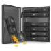 Buy Hoshen 21 Compartment Black Pill Box 7 Days 3 Daily Reminders | Portable & Organized Pill Organizer - International Shipping Available - Buy Online on GoSupps.com