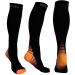 Physix Gear Compression Socks for Men & Women (20-30 mmhg) Best Graduated Athletic Fit for Running Nurses Shin Splints Flight Travel & Maternity Pregnancy - Boost Stamina Circulation & Recovery XXL Black - Orange