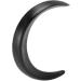 Moon Hairpin Fashion Moon Hair Stick Wooden Lightweight Accessories 2 Sizes Carved for Long Hair (Black) - Buy Online on GoSupps.com
