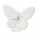 Women Hair Claw Butterflies Shape Anti-slip Teeth Design Back Head Hair Clip Strong Grip Hair Holder White
