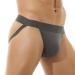Broddle Men's Charcoal Grey Stretchy Nylon Jockstrap - Medium Size - Buy Online on GoSupps.com