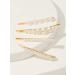 Gold Pearl Bobby Pins - Women's Hair Accessories for Bridal, Wedding, Birthday - 6 Pack - Buy Online on GoSupps.com