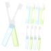 Healeeved 10st portable toothbrush manual toothbrush travel toothbrush foldable toothbrush manual toothbrush collapsible toothbrush tongue travel soft brush wire accessories mini