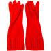 1/5 Two Latex Household Kitchen Cleaning Washing Long Gloves Protection Red 1 Pair(2 Pcs) - Buy Online on GoSupps.com