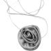 Oralgo Stylish Long Cord Necklace with Modern Flower Pendant | Silver Alloy Jewelry - Buy Online on GoSupps.com