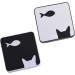 VOSAREA 2Pcs Cat & Fish Pattern Contact Lens Travel Bag | Stylish Lens Box for Women & Girls | Black & White Design - Shop Now! - Buy Online on GoSupps.com