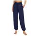 Rytejfes linen pants women long summer white light fabric trousers Elegant stretch wide leg linen summer pants airy short size pump pair of leisure pairs of hide pants 18*!Black L