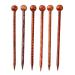 Sharplace 6 pieces of wood hair needle women hair stick retro wood flower pattern hair stick hair sticks vintage style long Chinese hairpins for women girls brown