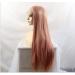 BGHJUE Pink Straight Synthetic Lace Front Wig for Black Women - Soft Heat Resistant African Hair - Buy Online on GoSupps.com