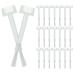 IMIKEYA Lot de 200 pinceaux de rechange pour vernis ongles longs et ronds - Pour huile et gel - Outil de manucure pour un usage professionnel et domestique