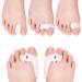 Haofy toe spreader gel toe savings kit - 4 couples hallux valgus correction hammer toe overlapping toes corrector big toe spacer for men and women - quick bunion relief