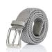 BSLLNEK Elastic Braided Belt, 1 3/8", Woven Stretch Belt for Golf Casual Jeans Shorts Pants Gray Small (28-32" Waist)