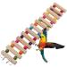 3 Sizes Pet Hanging Wooden Ladder Hamster Stairs Suspension Bridge Swing Cage Decoration Toy for Bird Hamster Rodent(L)