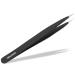 Pointed powder-coated plucking tweezers 12 cm stainless steel