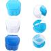Lurrose 3 Series Press Box - Travel Case for Denture Prostheses Retainer & Wrong Teeth Holder - 10x9x7cm Blue - Buy Online on GoSupps.com