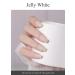 Buy Semi Cured Gel Nail Strips - Jelly White 20 PCS | Easy to Use Gel Nail Wraps for Salon Quality Nails | UV Light Required - Buy Online on GoSupps.com