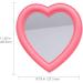 Utavu Heart Shaped Mirror - Pink Aesthetic Makeup Mirror for Bedroom & Vanity | Cute Heart Desk Mirror & Wall Decor for Valentine's Day and Kawaii Room | Best Room Accessories - Buy Online on GoSupps.com