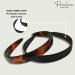 Parcelona French Wide 3/4 Shell Brown and Black Celluloid Headbands for Women - Set of 2 - Buy Online on GoSupps.com
