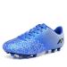 WELRUNG Men's Women's AG Sports Soccer Cleats Training Shoes Non-Slip Wear Resistant for Children 7 Women/6 Men Blue