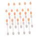 Baluue 50pcs Two-color Eyeshadow Brush Sponge Eyeshadow Brushes Woman Makeup Tools Plastic Handle White