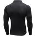 Men's Black Quarter Zip Long Sleeve Compression Workout Shirt | Quick Dry, Moisture Wicking | Size Medium - Buy Online on GoSupps.com