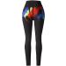 Women's Juicy Fruit Lettering Printed Compression Leggings - Black | Slim Clubwear Yoga Workout Pants - Buy Online on GoSupps.com