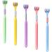 5 x three-sided soft toothbrush 3-page V-shaped toothbrushes for adults soft bristles deep and thorough to clean teeth and gums