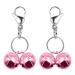 Ivia Pet 4 sets cat bell for dog collar charm training pet supporting accessories with 2 pieces of stainless steel and detection brand clips M rose