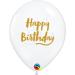 Shop Qualatex 11" Brush Script Birthday Balloons - Clear | International Shipping Available - Buy Online on GoSupps.com